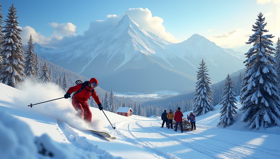 A breathtaking winter panorama of Gulmarg, Kashmir